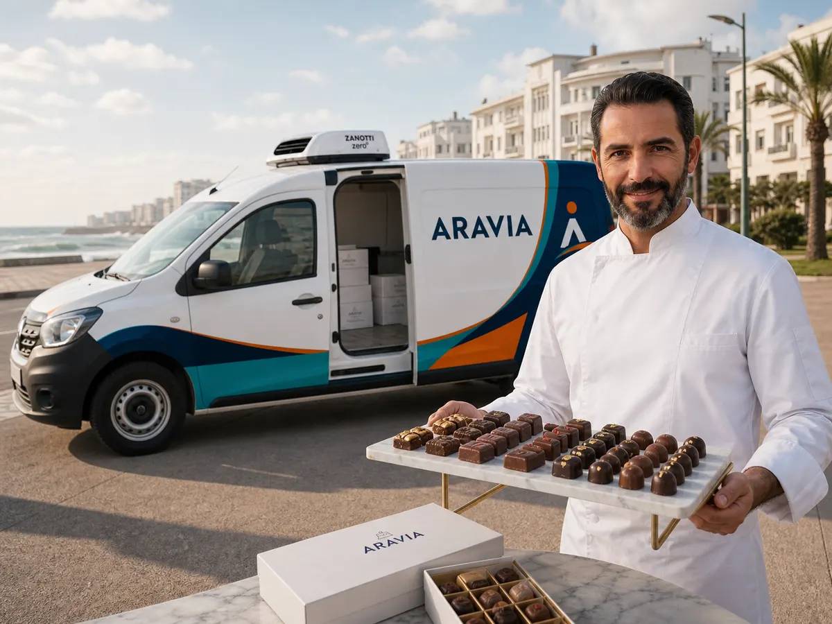 Chocolats & confiseries avec véhicule ARAVIA